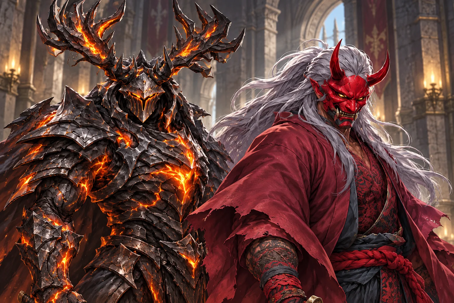 Лавовый рыцарь и Самурай, иллюстрация новых перевоплощений R2 Eternal